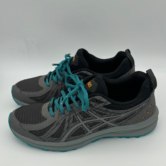 ASICS Women's Gray and Teal Running Shoes - Picture 3 of 7